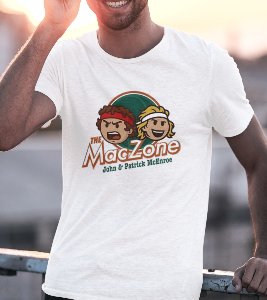 The MacZone John & Patrick McEnroe Cartoon Faces T-Shirt