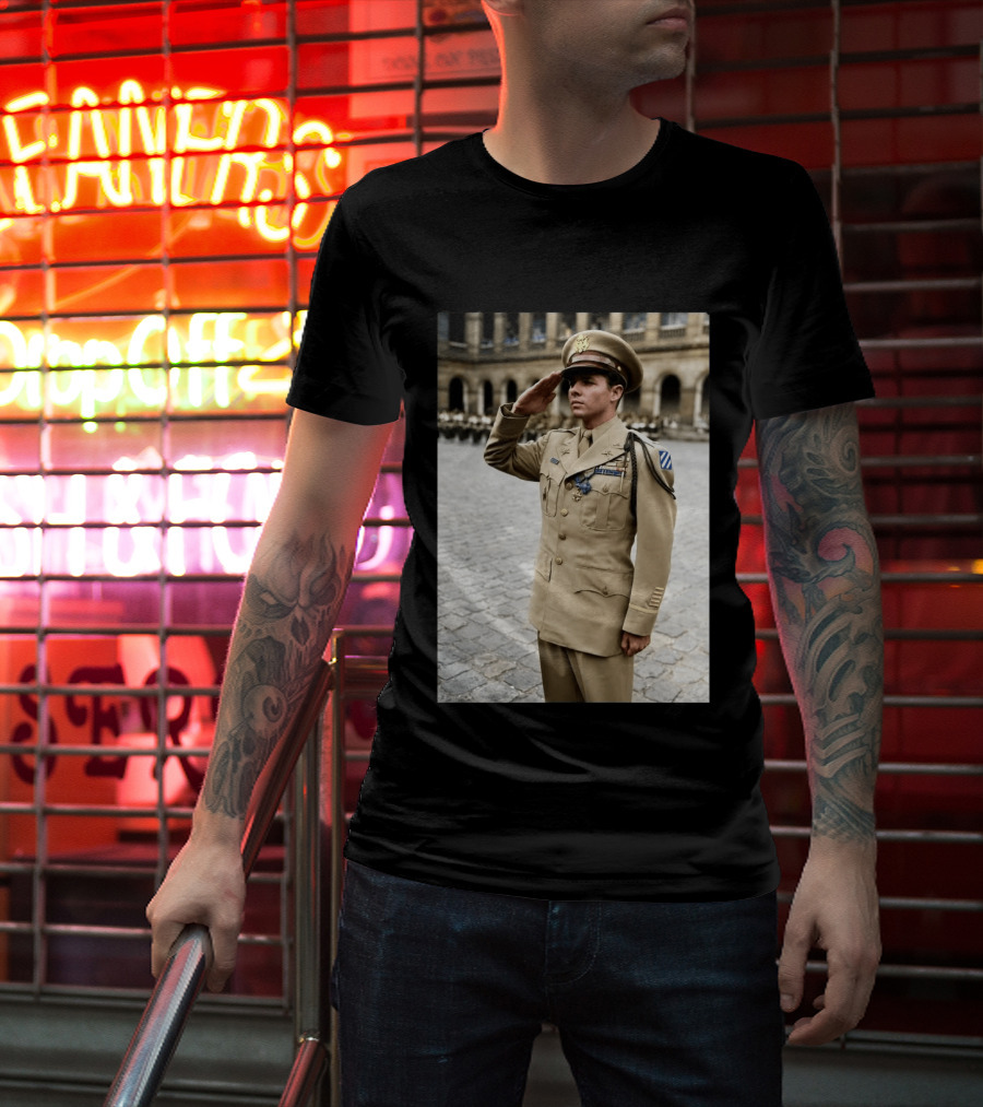 Audie Murphy The Boy Who Wouldn't Die May 28 1971 Plane Crash Hero 45 T-Shirt