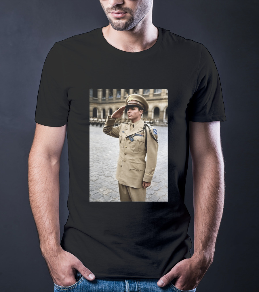 Audie Murphy The Boy Who Wouldn't Die May 28 1971 Plane Crash Hero 45 T-Shirt