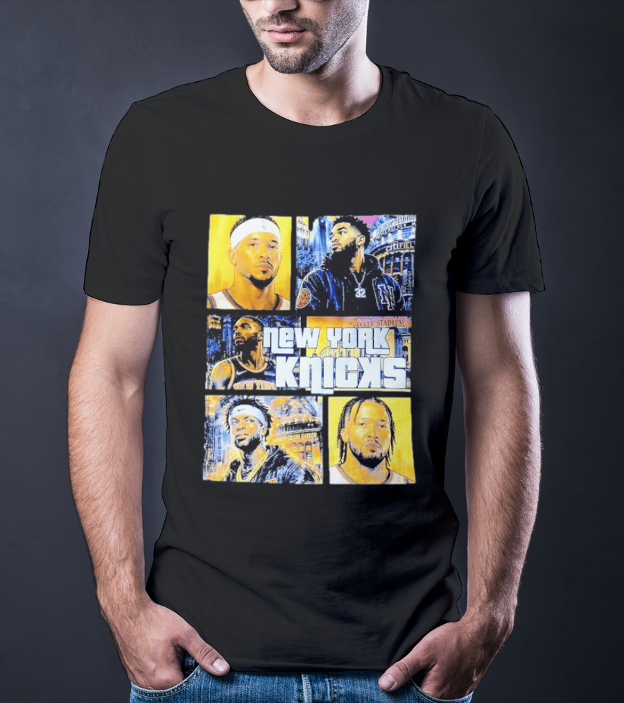 New York Knicks Yankee Stadium Cuffel Street Basketball Collaboration T-Shirt