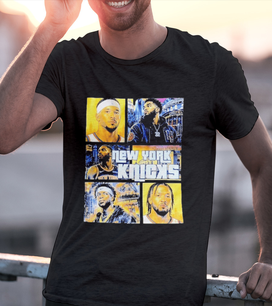 New York Knicks Yankee Stadium Cuffel Street Basketball Collaboration T-Shirt