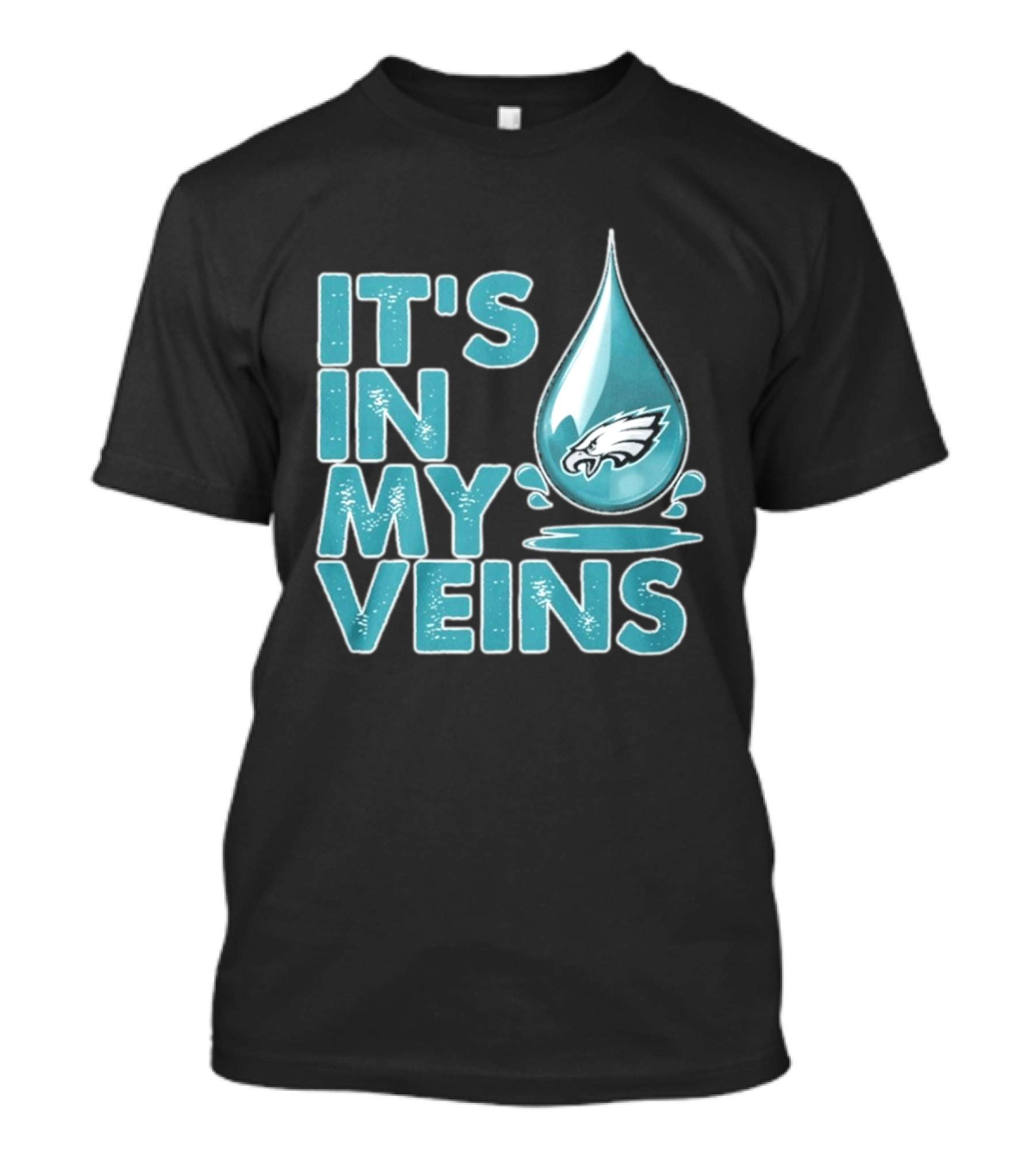 Philadelphia Eagles It's In My Veins Dripping Logo Fan Pride T-Shirt