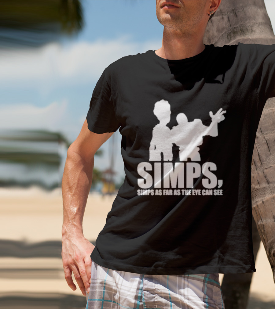 Simps Simps As Far As The Eye Can See Duo Silhouette Pop Culture Mashup T-Shirt
