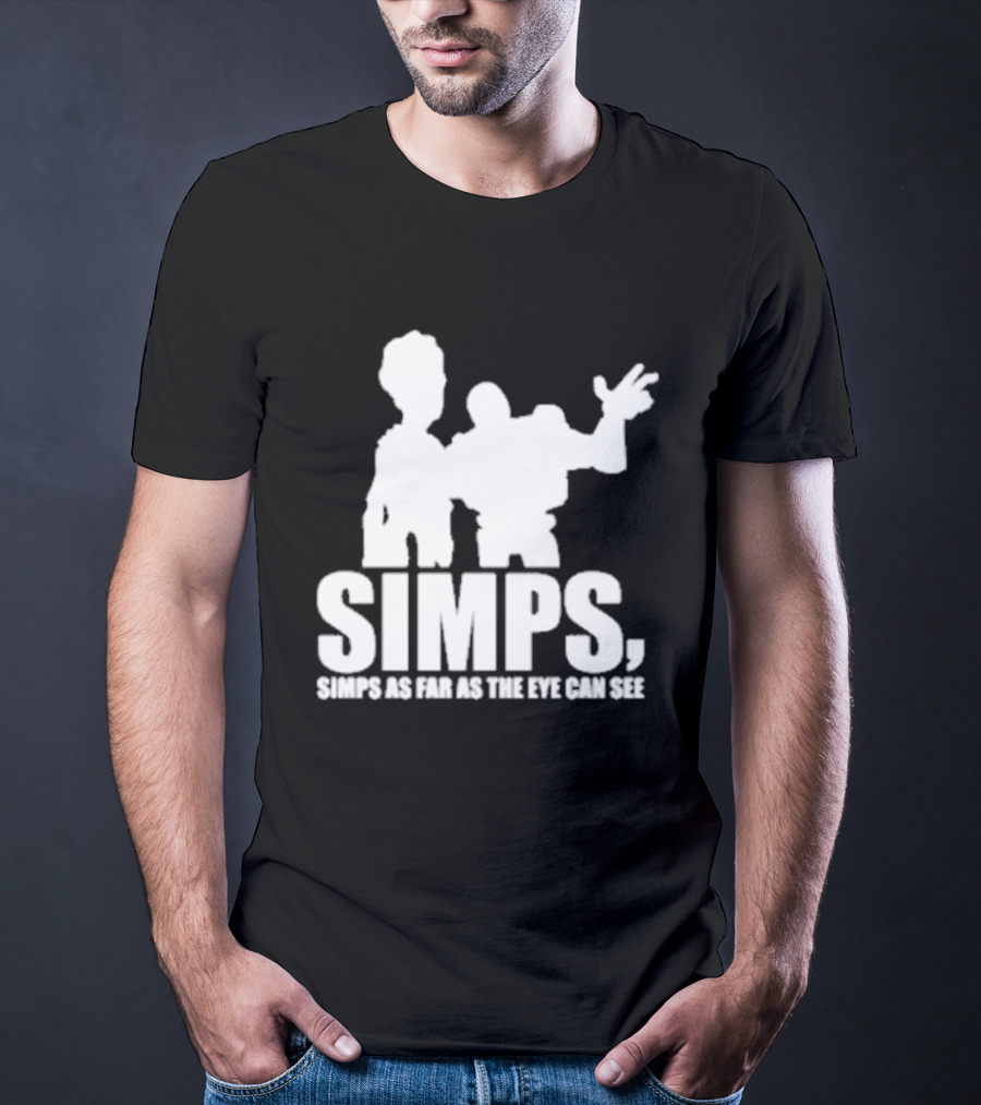 Simps Simps As Far As The Eye Can See Duo Silhouette Pop Culture Mashup T-Shirt