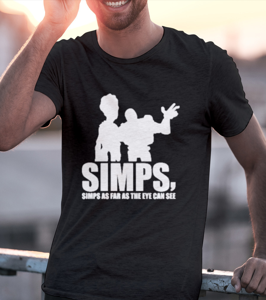 Simps Simps As Far As The Eye Can See Duo Silhouette Pop Culture Mashup T-Shirt