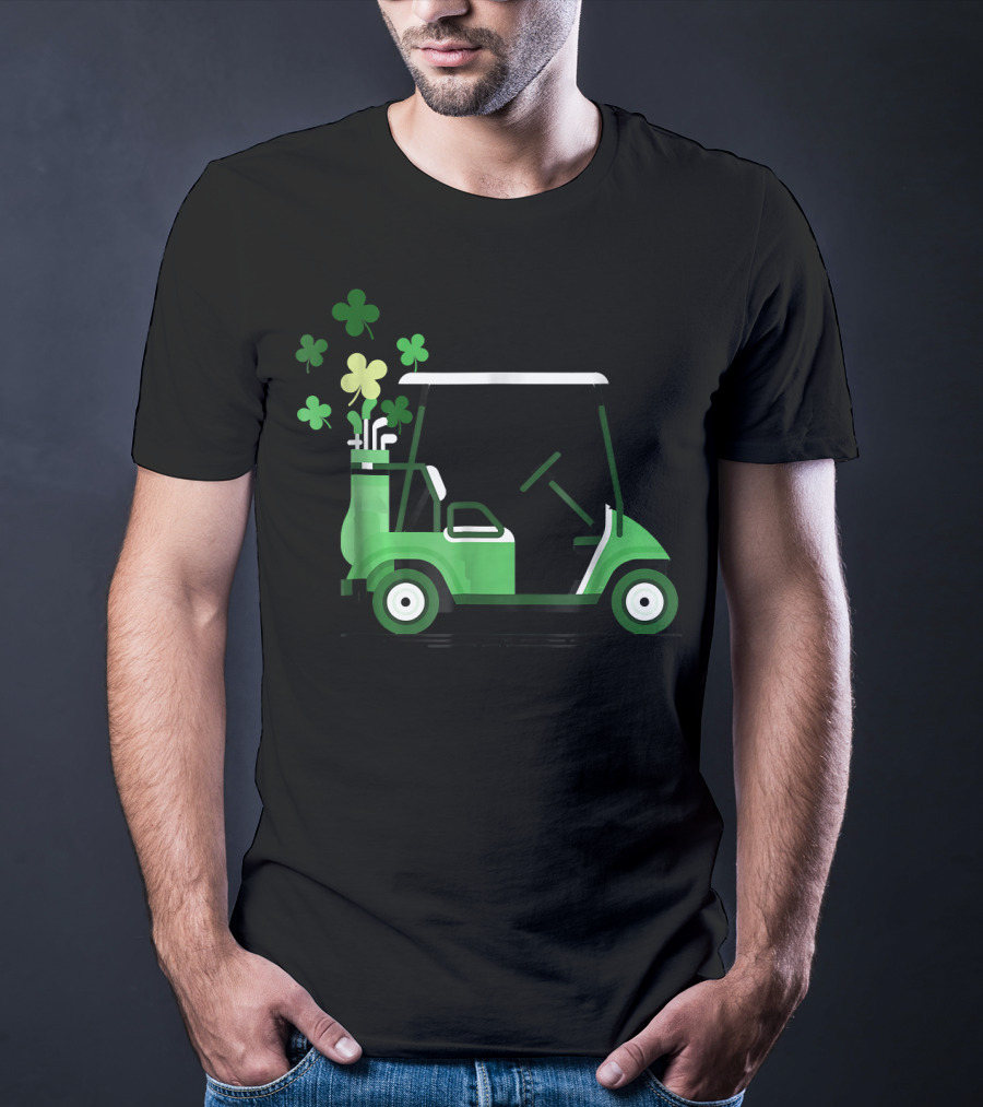 Golf Cart Shamrock Happiness T-Shirt