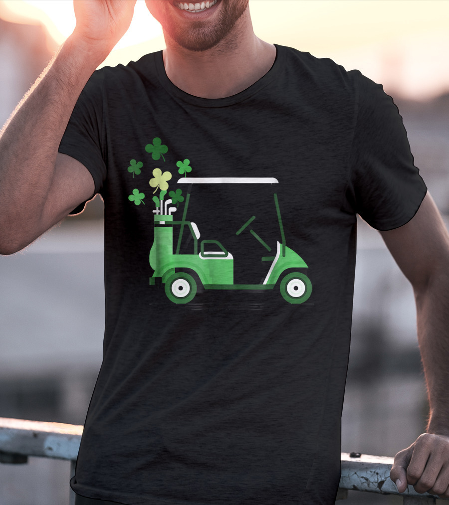 Golf Cart Shamrock Happiness T-Shirt