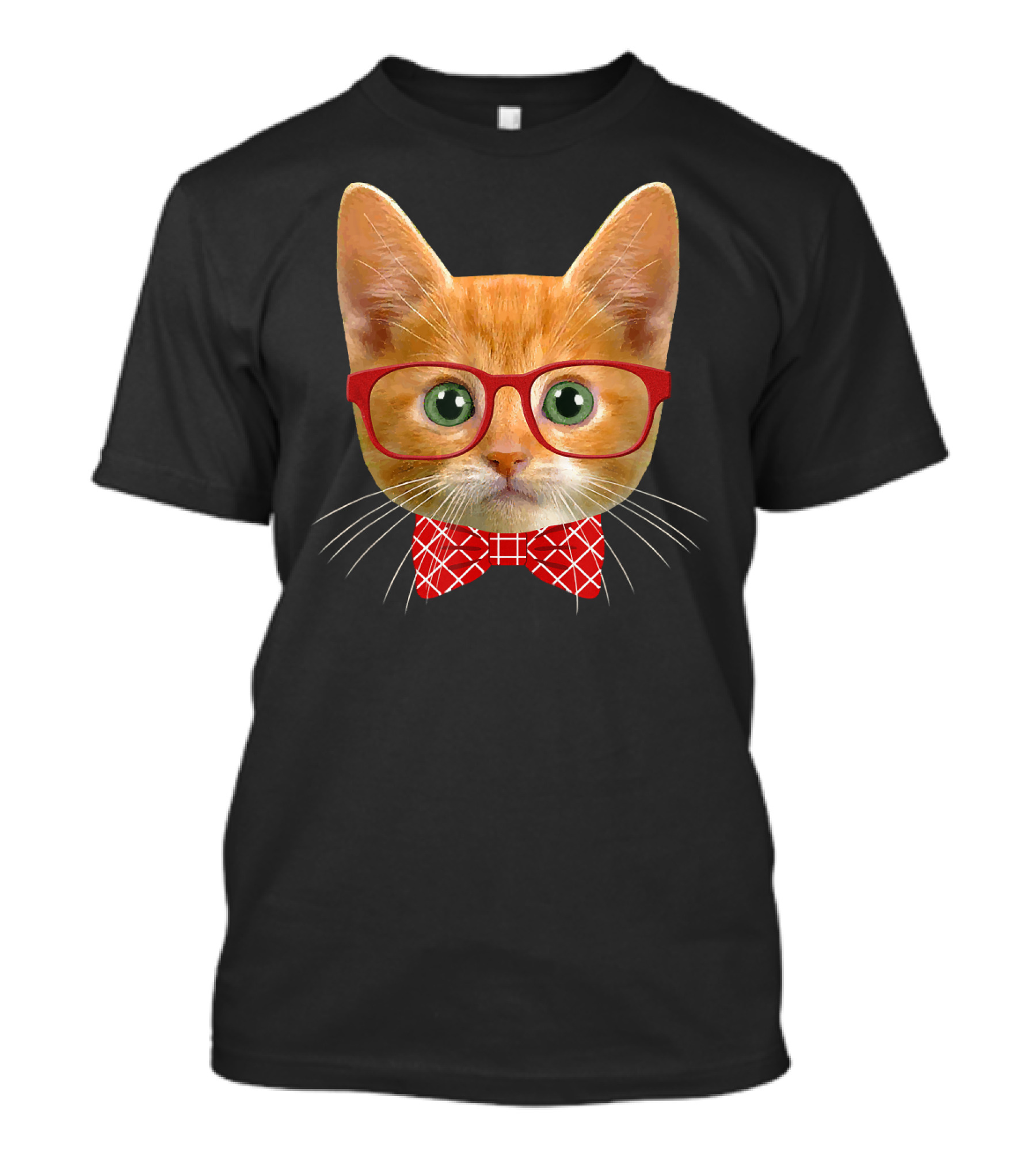 Tabby Cat Lover Orange Hipster Glasses Kitty Mama T-Shirt