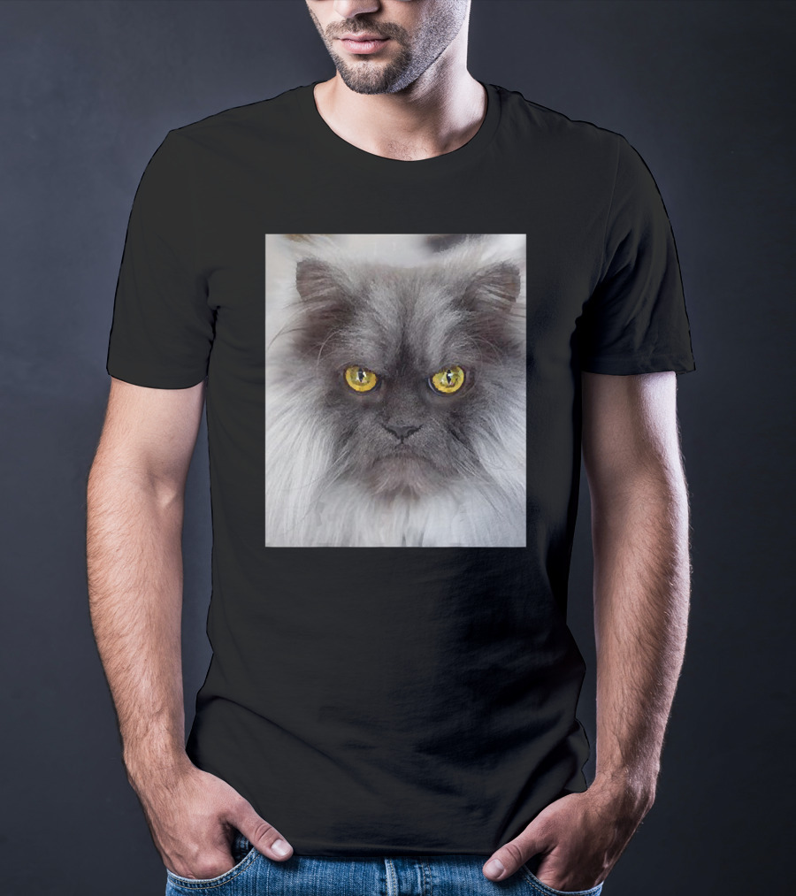 Jun The Angry Cat Golden Eyes Grumpy Expression T-Shirt