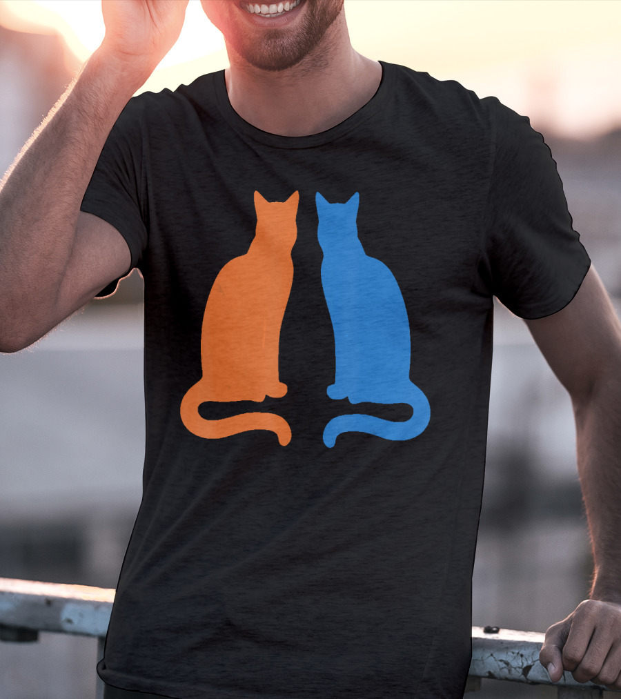 Surviving Cat Support Animals Silhouette Duo T-Shirt