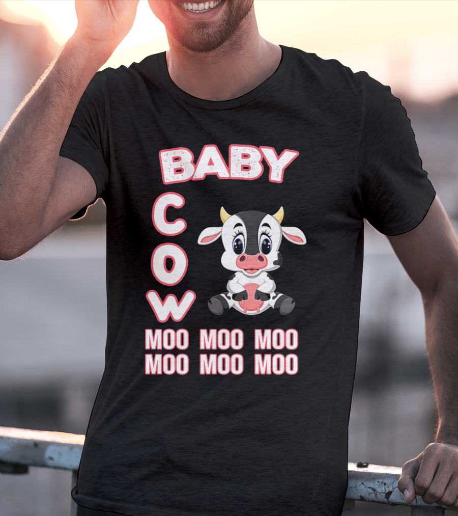 Baby COW Moo Moo Moo Moo Moo Moo Cute Cartoon T-Shirt