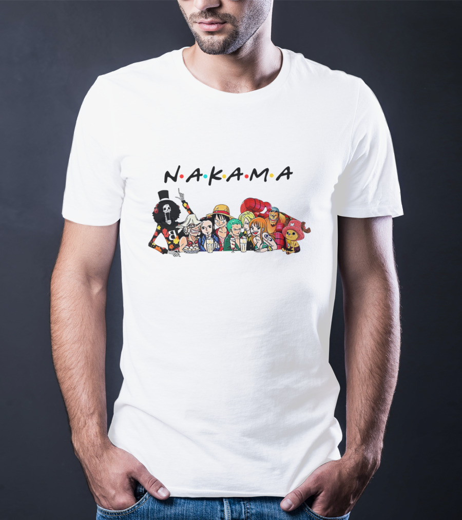 Nakama One Piece Friends Tv Show Parody Characters T-Shirt