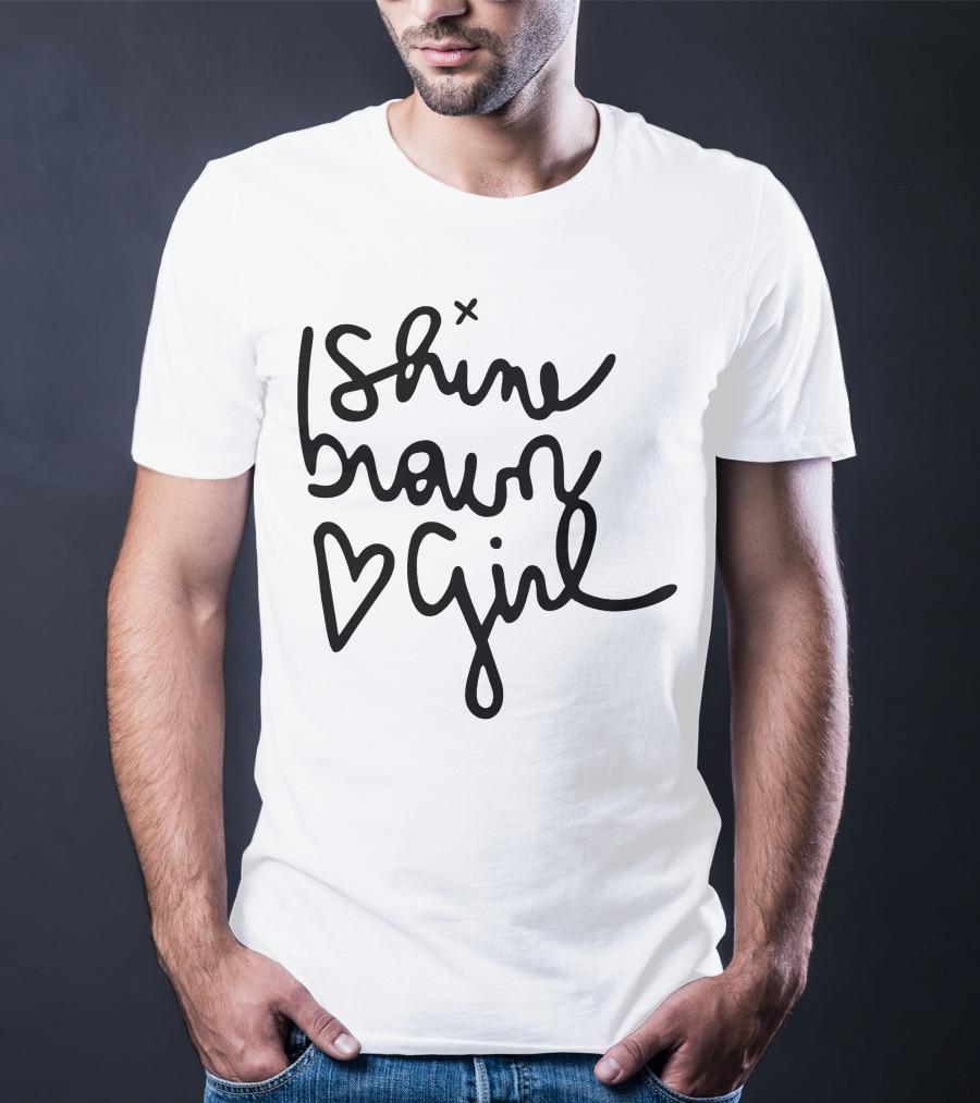 Shine Brown Girl Heart T-Shirt