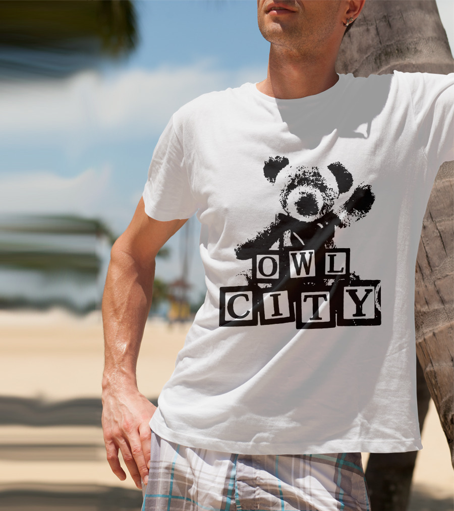 Owl City Teddy Bear Blocks T-Shirt