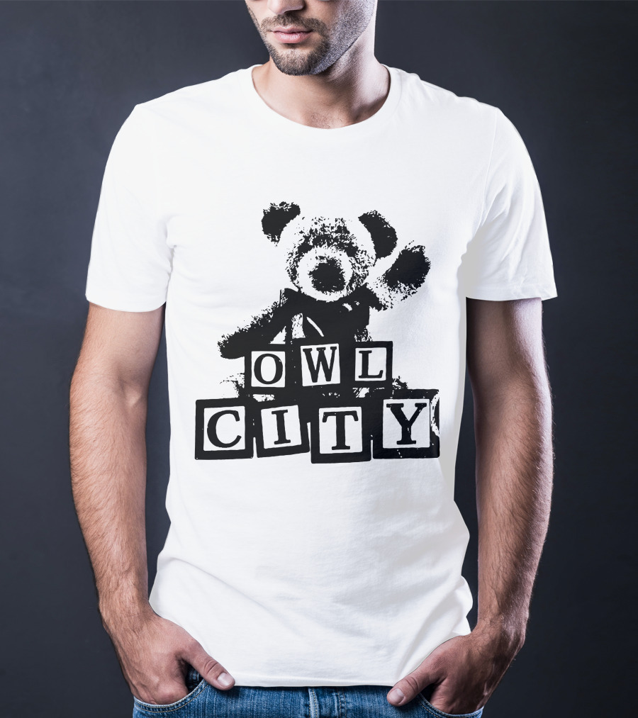 Owl City Teddy Bear Blocks T-Shirt