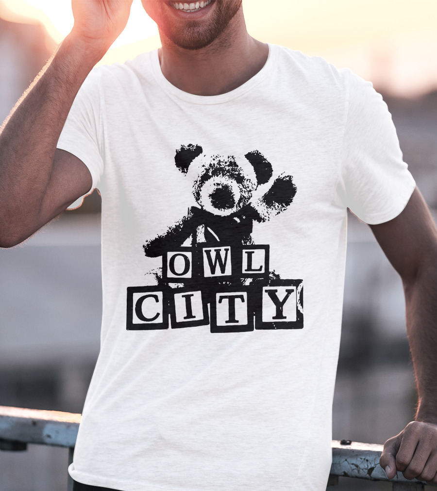 Owl City Teddy Bear Blocks T-Shirt