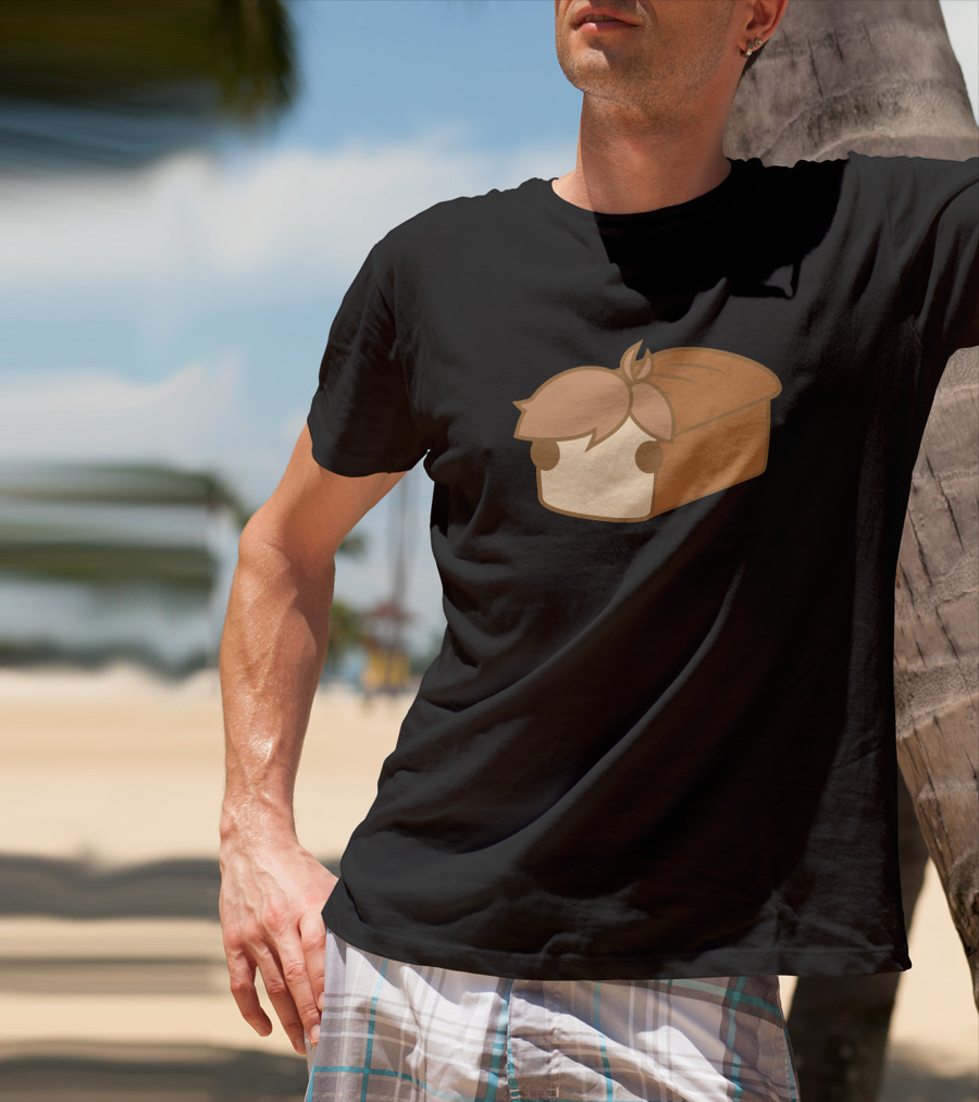 Loaf Bread With Hair Style Cartoon T-Shirt