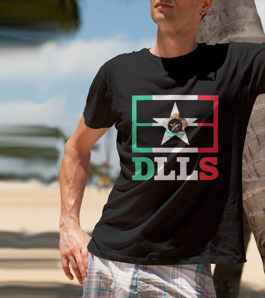 Dallas Cowboys DLLS Mexico Flag Star Heritage Pride T-Shirt
