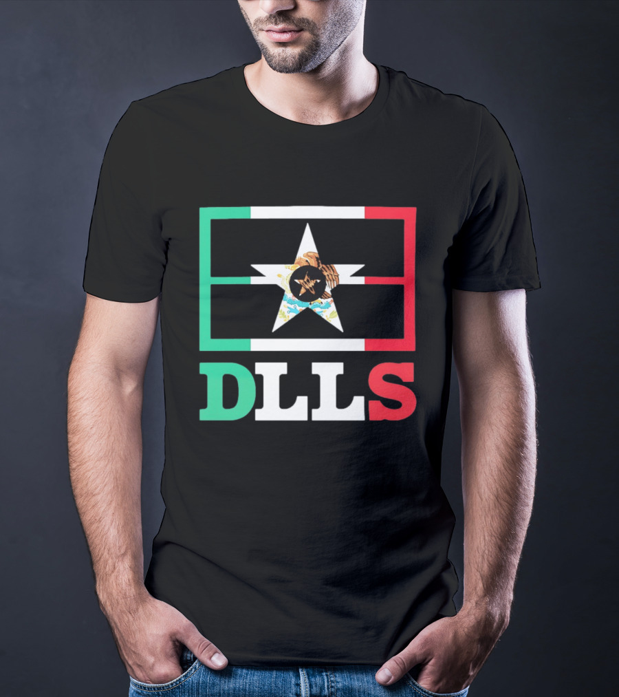 Dallas Cowboys DLLS Mexico Flag Star Heritage Pride T-Shirt