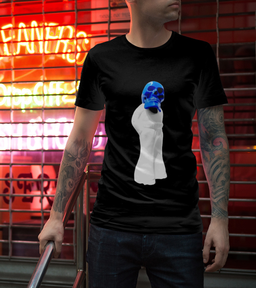 Jack White Frozen Charlotte Blue Skull Modern Gothic T-Shirt