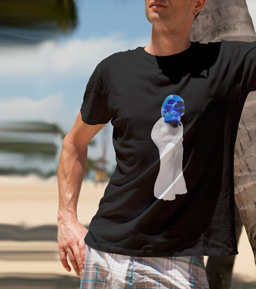 Jack White Frozen Charlotte Blue Skull Modern Gothic T-Shirt