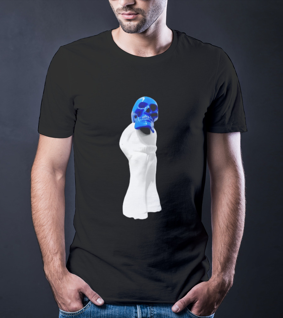 Jack White Frozen Charlotte Blue Skull Modern Gothic T-Shirt