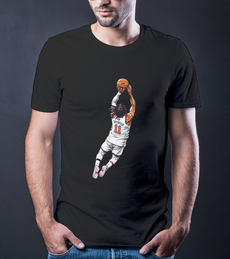 Jalen Brunson Dunking Action New York Knicks Basketball 11 Jersey T-Shirt