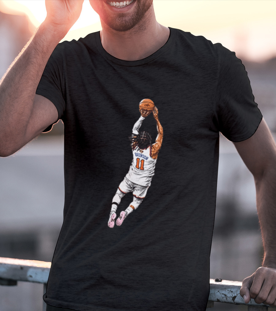 Jalen Brunson Dunking Action New York Knicks Basketball 11 Jersey T-Shirt