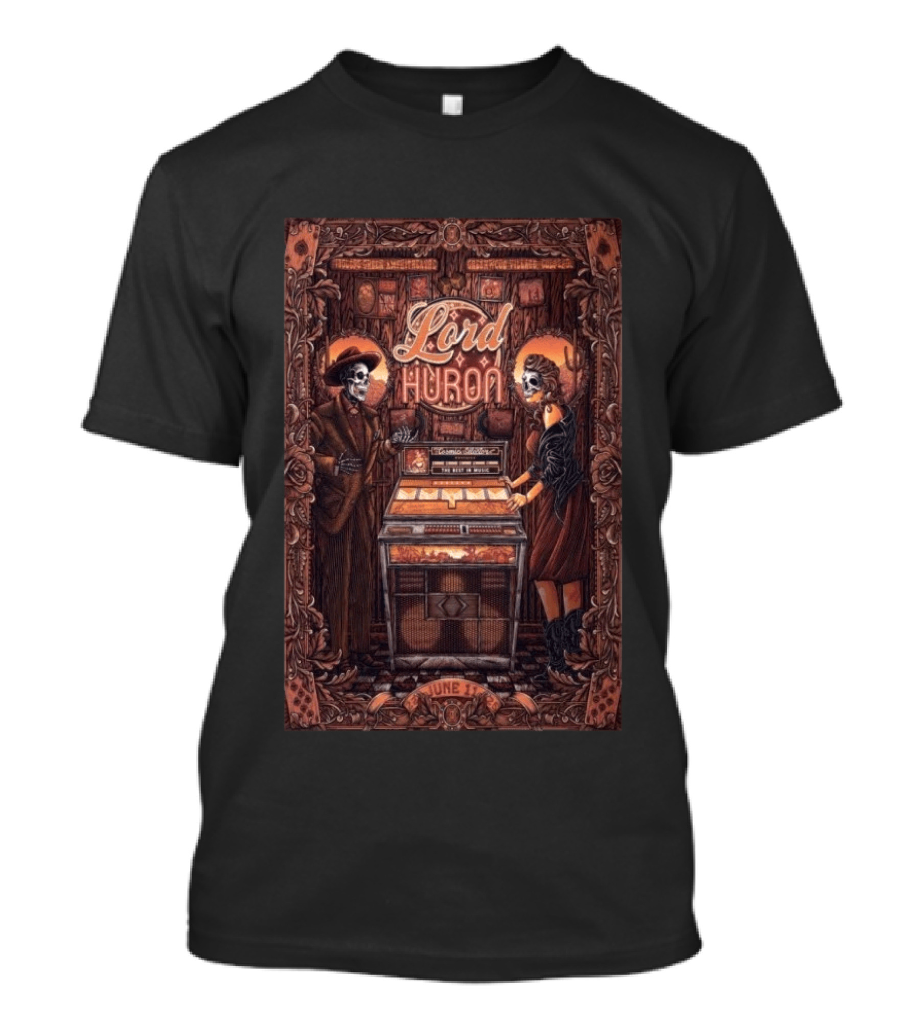 Lord Huron June 11th 2026 Skeletons Jukebox Fiddler's Green Amphitheatre T-Shirt