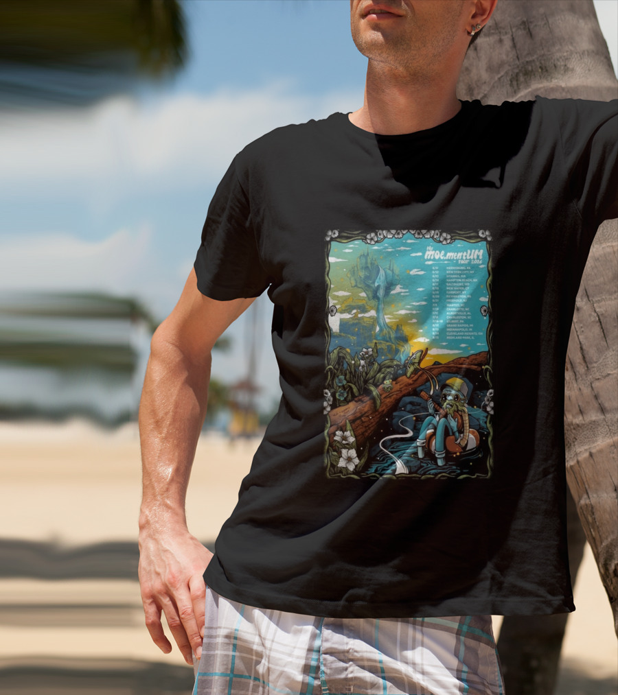Moe.mentum Tour 2026 Dates With Surreal Nature Imagery And Character In Chill Scene T-Shirt