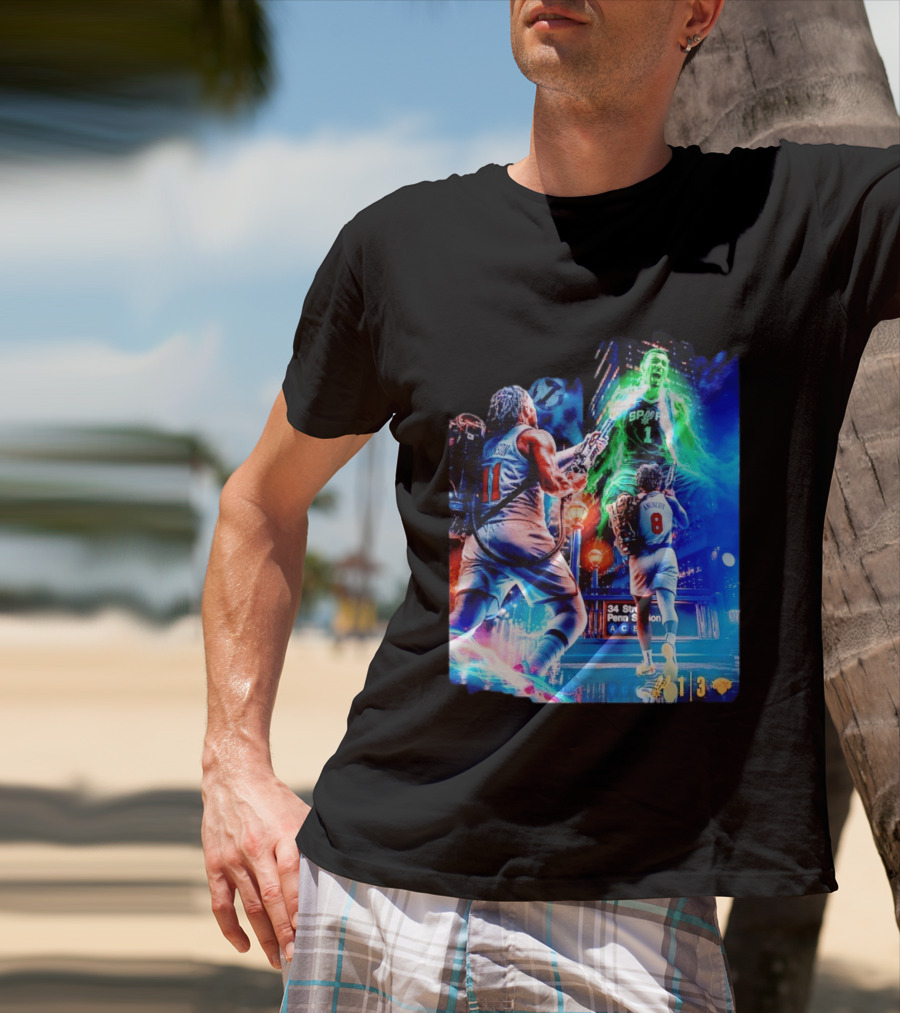 OG Anunoby 33 PTS 4 REB 7 3PM Knicks Comeback Vs Spurs At 34 Street Penn Station T-Shirt