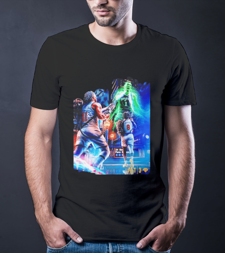 OG Anunoby 33 PTS 4 REB 7 3PM Knicks Comeback Vs Spurs At 34 Street Penn Station T-Shirt