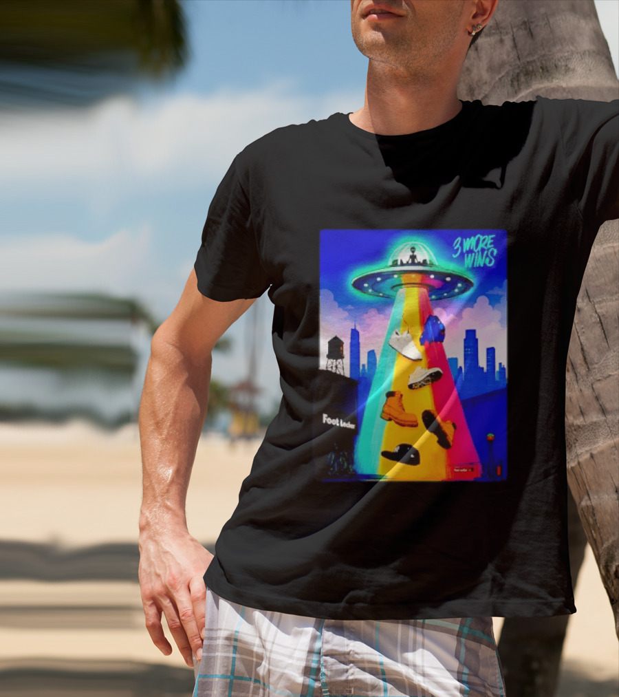 San Antonio Spurs Victor Wembanyama 3 More Wins UFO Abduction Foot Locker T-Shirt