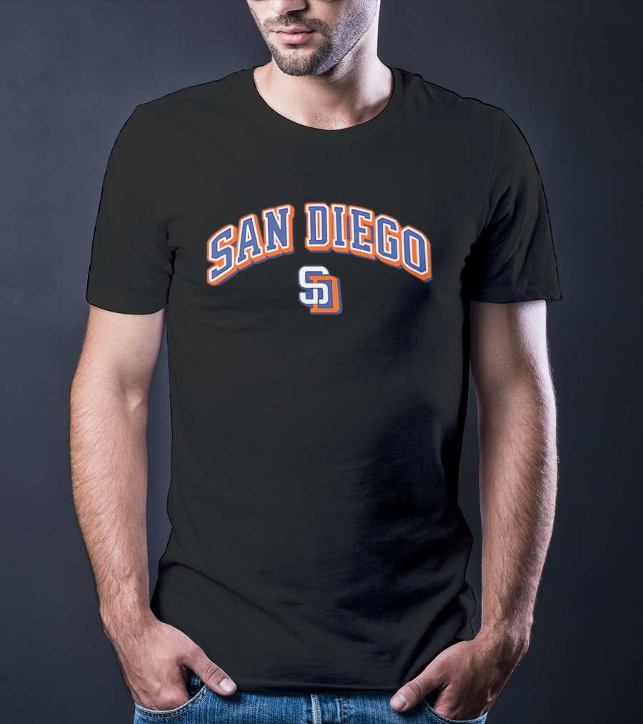 San Diego Padres SD Blue Orange MLB Team T-Shirt