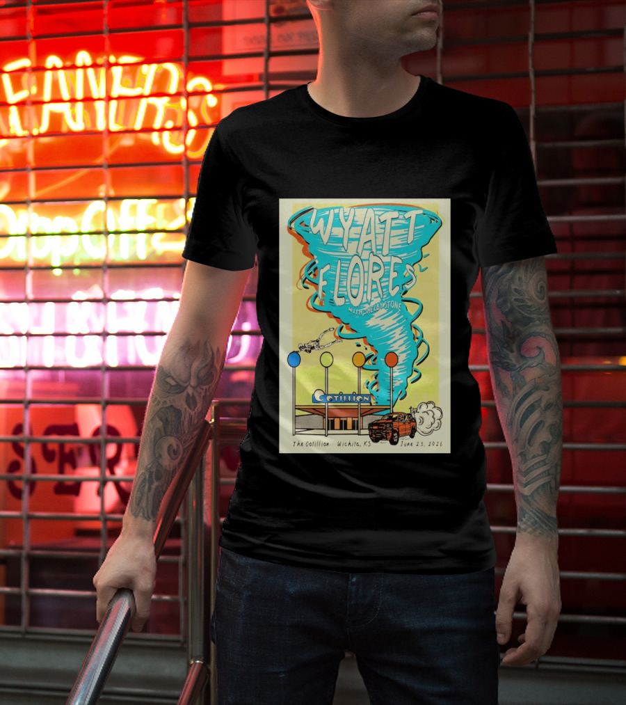 Wyatt Flores With Shelby Stone Tornado Concert June 23 2026 The Cotillion Wichita KS T-Shirt