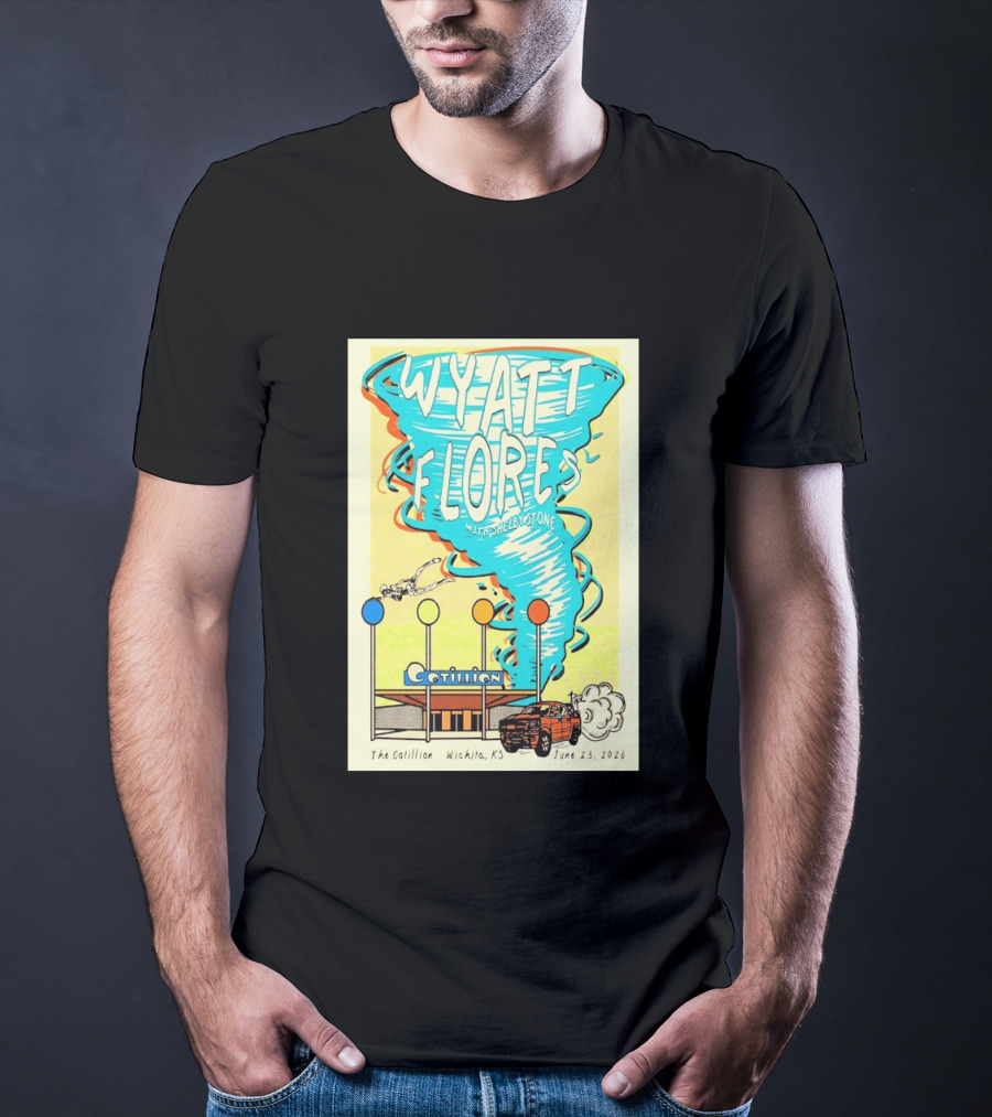 Wyatt Flores With Shelby Stone Tornado Concert June 23 2026 The Cotillion Wichita KS T-Shirt