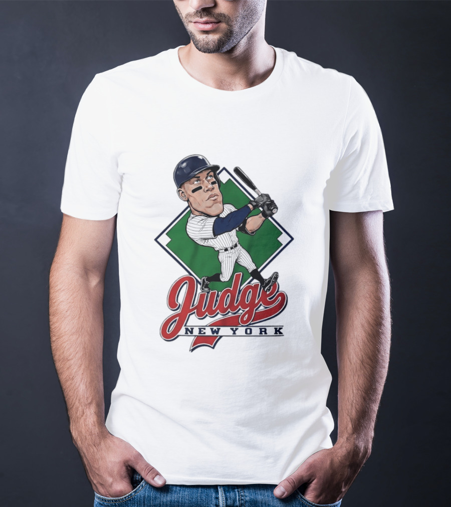 Judge New York Yankees Slugger Caricature Swing T-Shirt