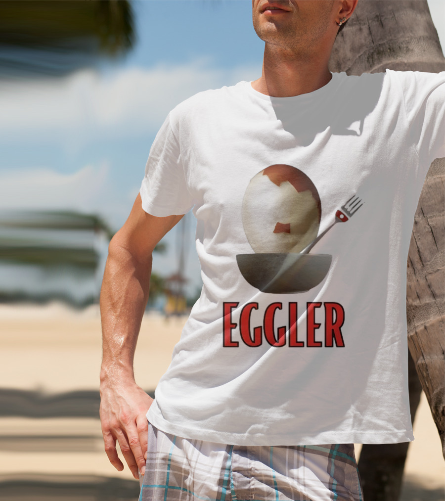 Eggler Chicken Egg Bowl Fork Comedy T-Shirt