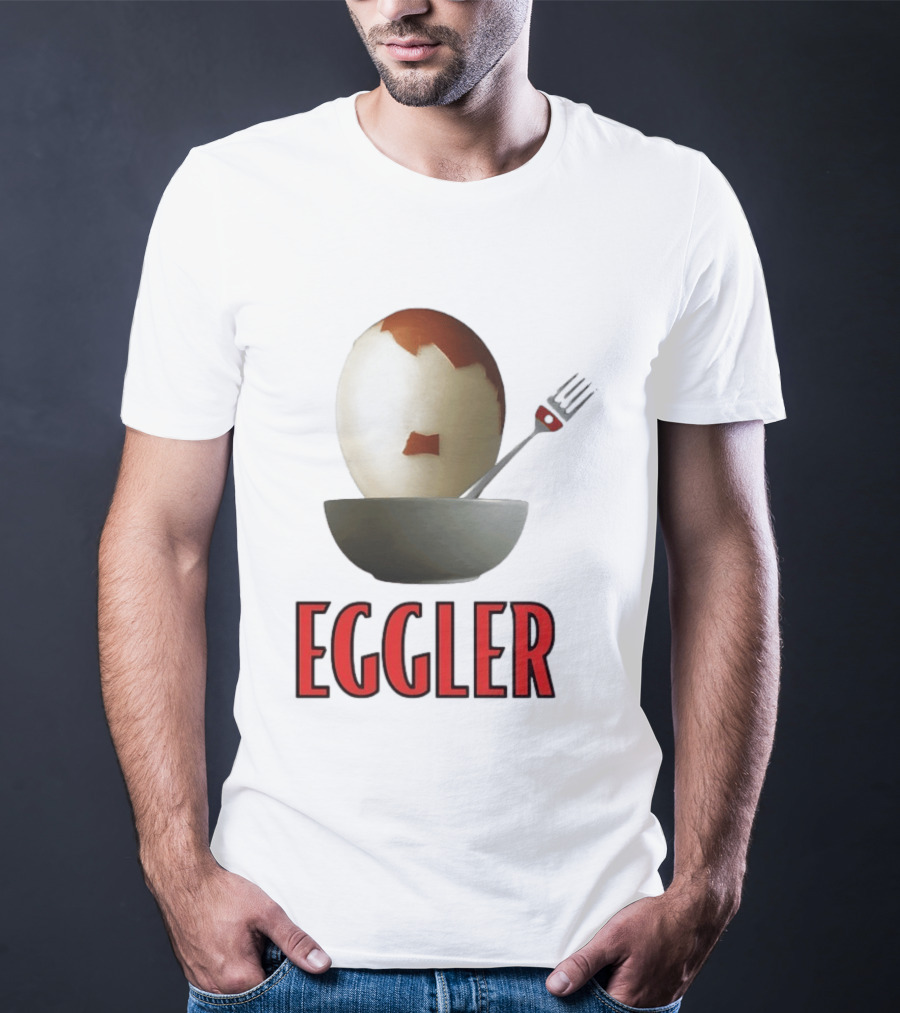 Eggler Chicken Egg Bowl Fork Comedy T-Shirt