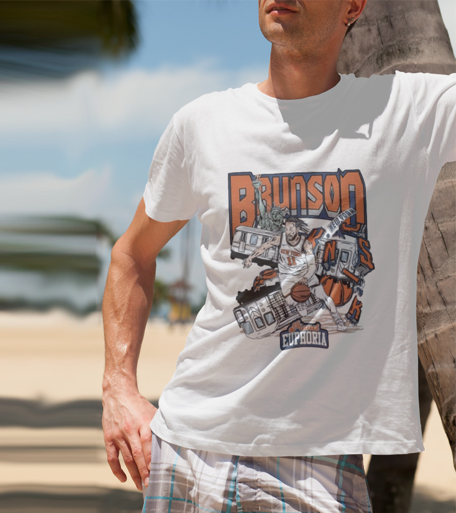 Brunson New York Knicks Planet Euphoria Comic Style NBA T-Shirt