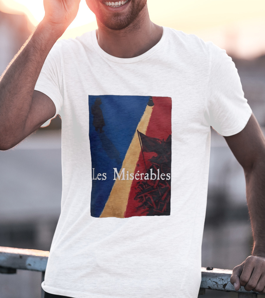 Les Misérables Barricade Tricolor Shadow And Flag Scenery T-Shirt