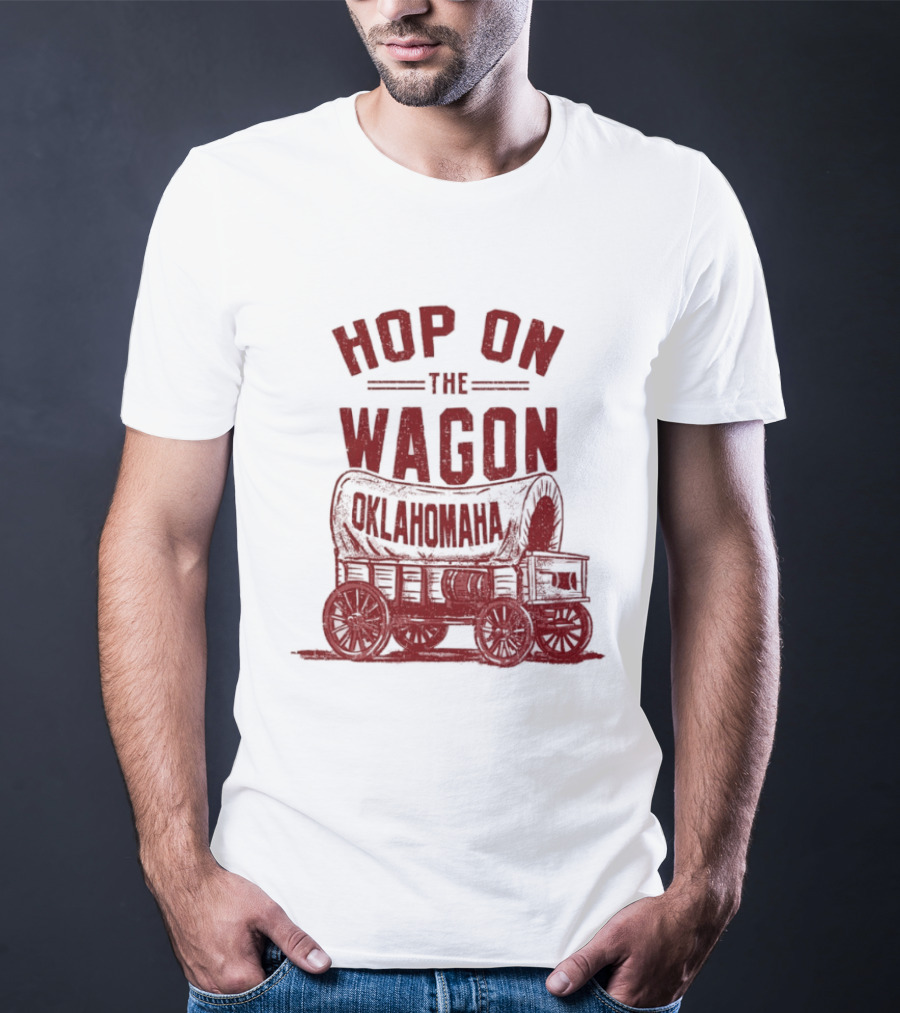 Oklahoma Sooners Hop On The Wagon Team Spirit T-Shirt