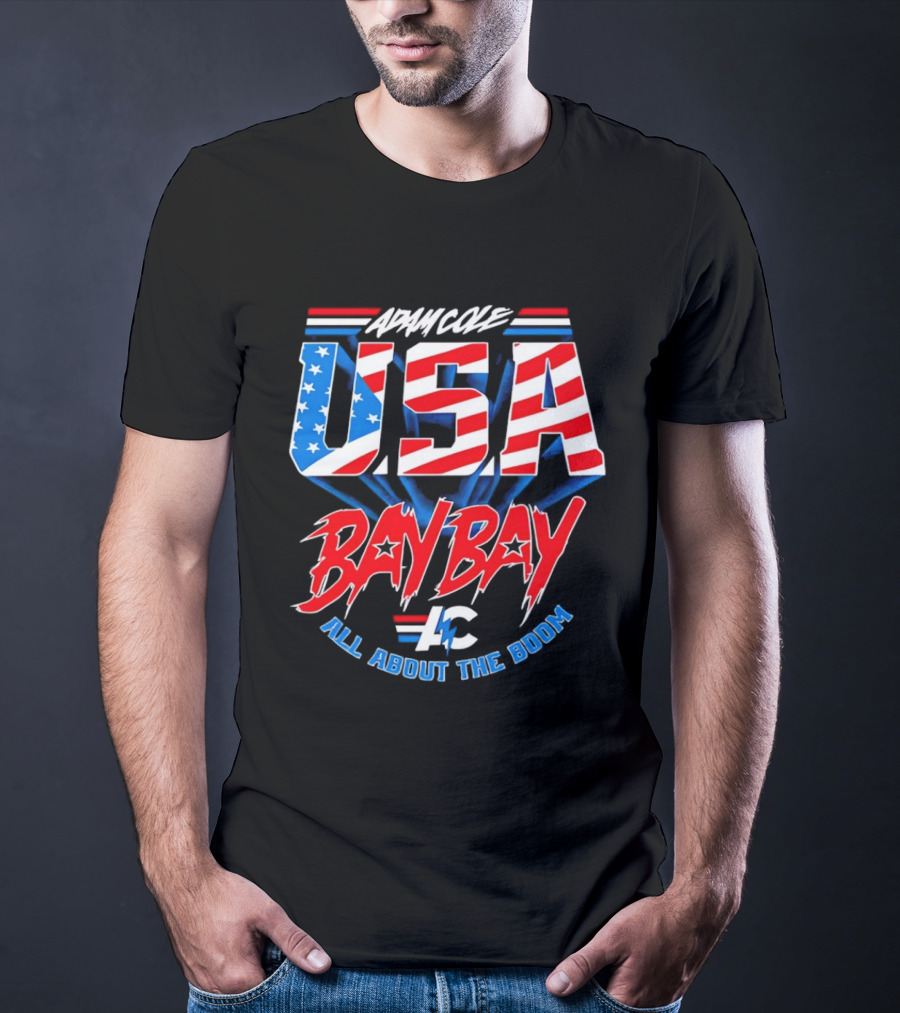 Advance USA Bay Bay All About The Boom Red White Blue Star T-Shirt