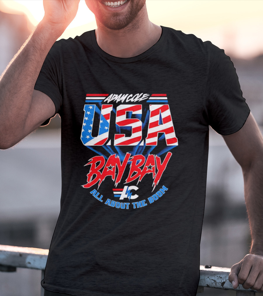 Advance USA Bay Bay All About The Boom Red White Blue Star T-Shirt