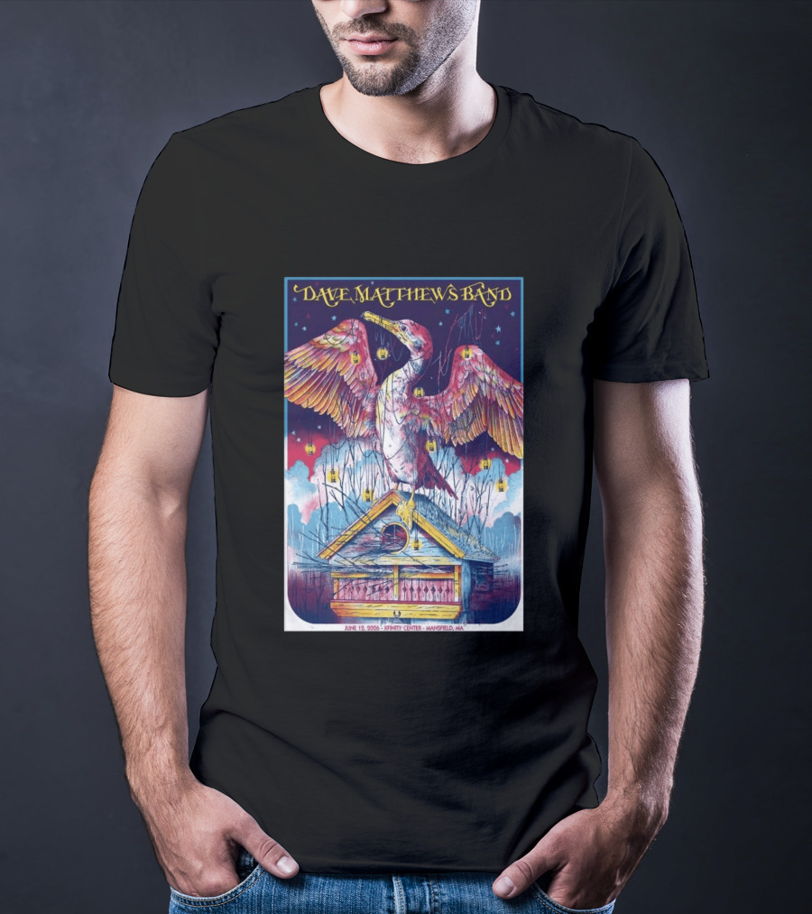 Dave Matthews Band June 19 2026 Xfinity Center Mansfield MA Bird Lanterns T-Shirt