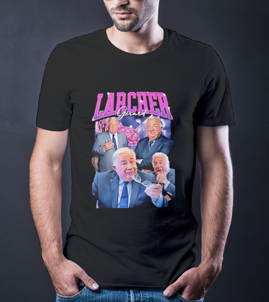 Larcher Gérard 90s Bootleg Style Retro Collage T-Shirt