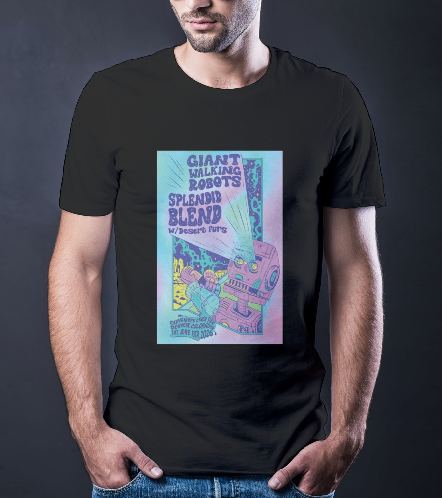 Giant Walking Robots Splendid Blend Desert Furs Cervantes Other Side Denver June 13 2026 T-Shirt