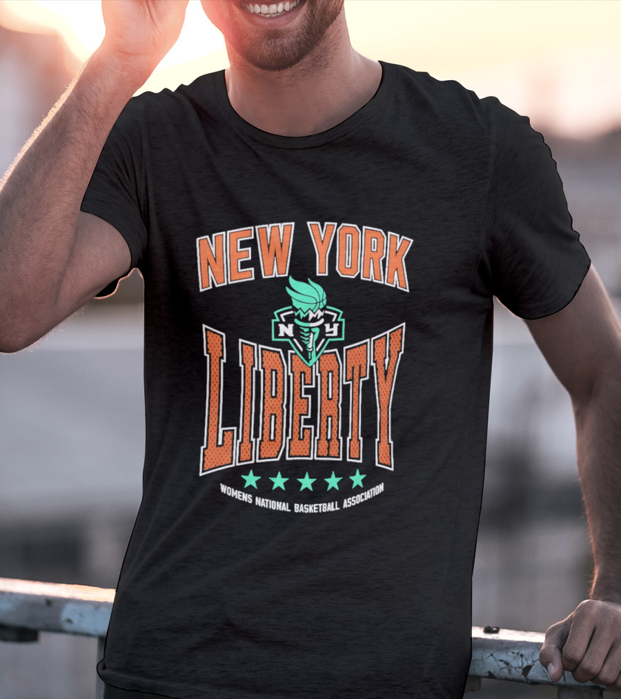 New York Liberty WNBA Women's National Basketball Association 2026 Starter Center Squeeze T-Shirt