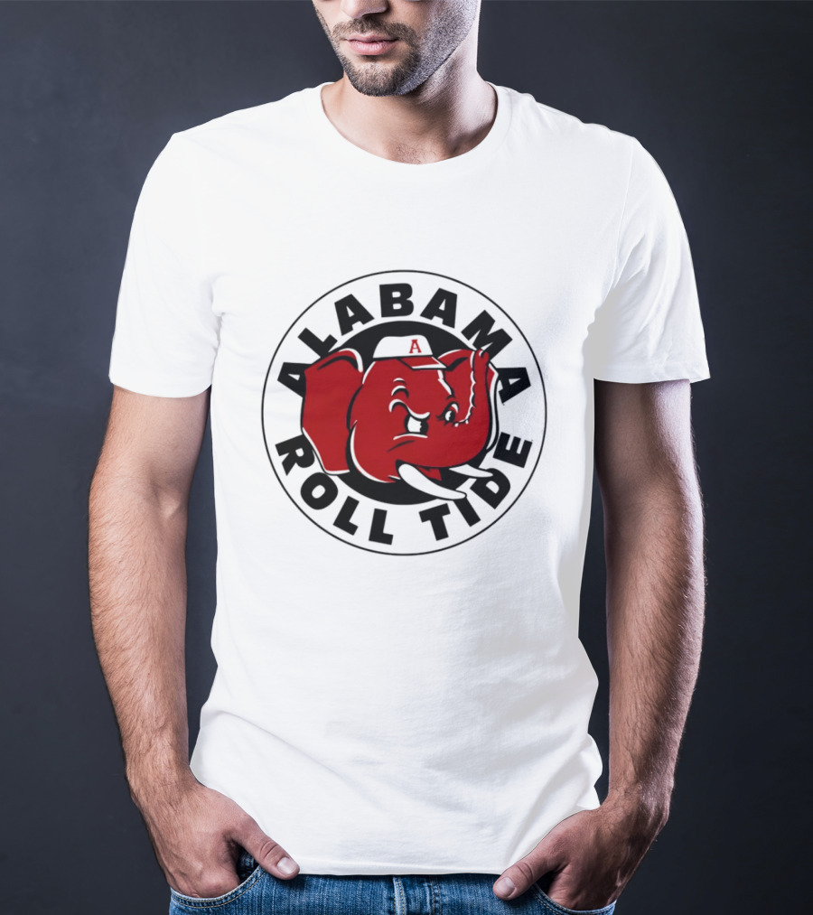 Alabama Crimson Tide Roll Tide Baseball Elephant T-Shirt