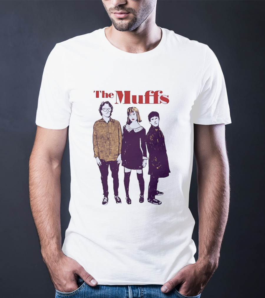 The Muffs Indie Rock Trio Illustrated Concert T-Shirt